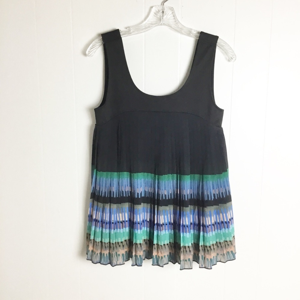 Deletta Tank Top Size XS Black Green Blue